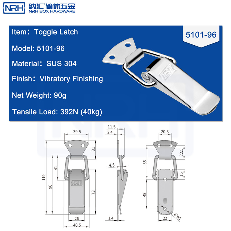 Toggle Latches 5101-96-S04-ZG - dimensions chart