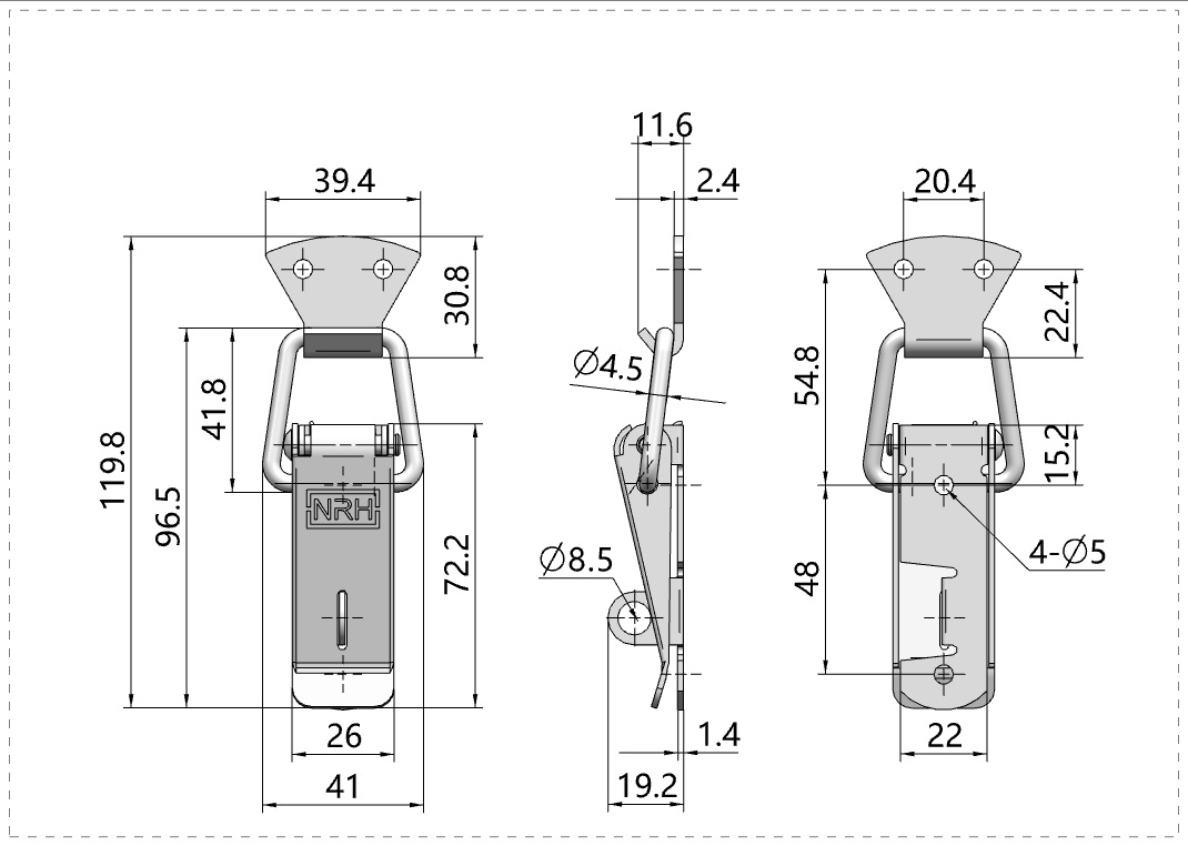 Spring Loaded 304 SS Hasp Lock