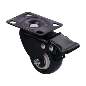 NRH 9201-38B Brake Caster: 60kg Load, Double Ball Bearing & Locking Wheel