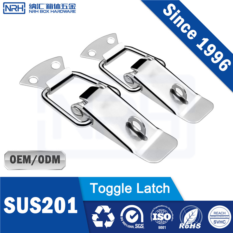 R5101-105K SUS201 Stainless Steel Spring Toggle Latch with Padlock Hole, Heavy Duty Industrial Fastener