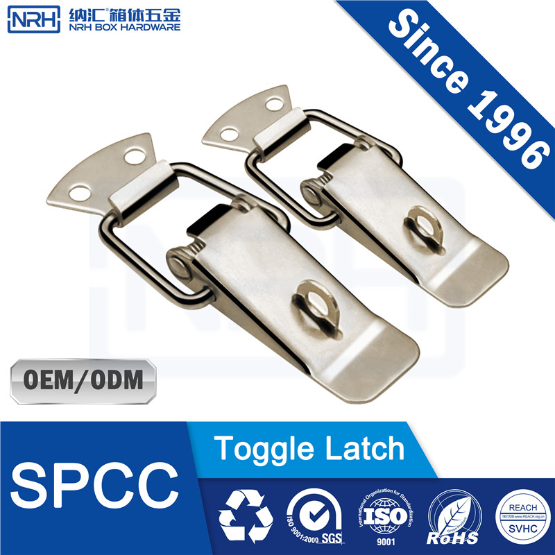 R5102-90K Heavy Duty Toggle Latch with Padlock Hole, SPCC Nickel Plated, High Load Fastener
