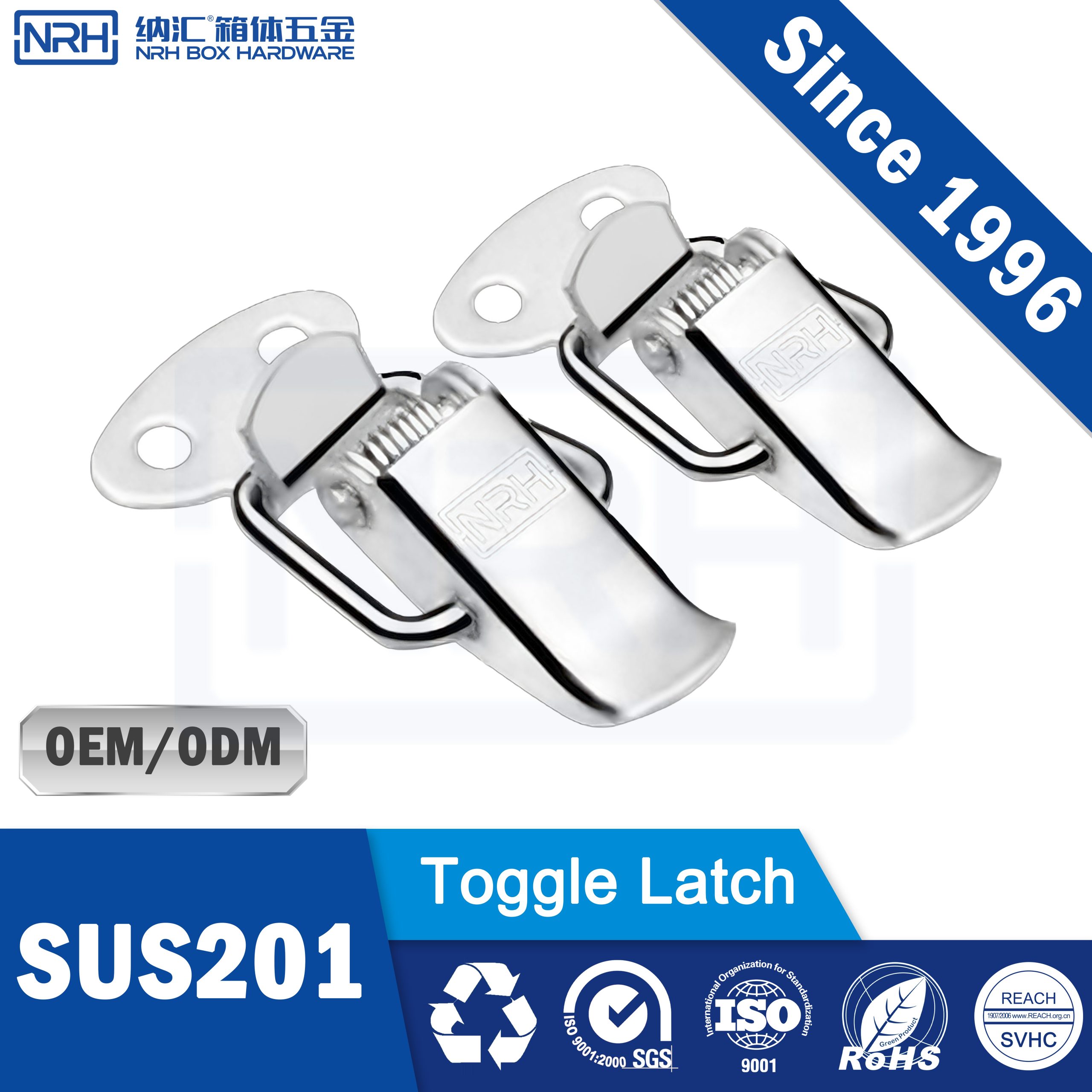 NRH R5151-33 Toggle Latch | Spring Loaded Stainless Steel Latch | Cabinet Latch