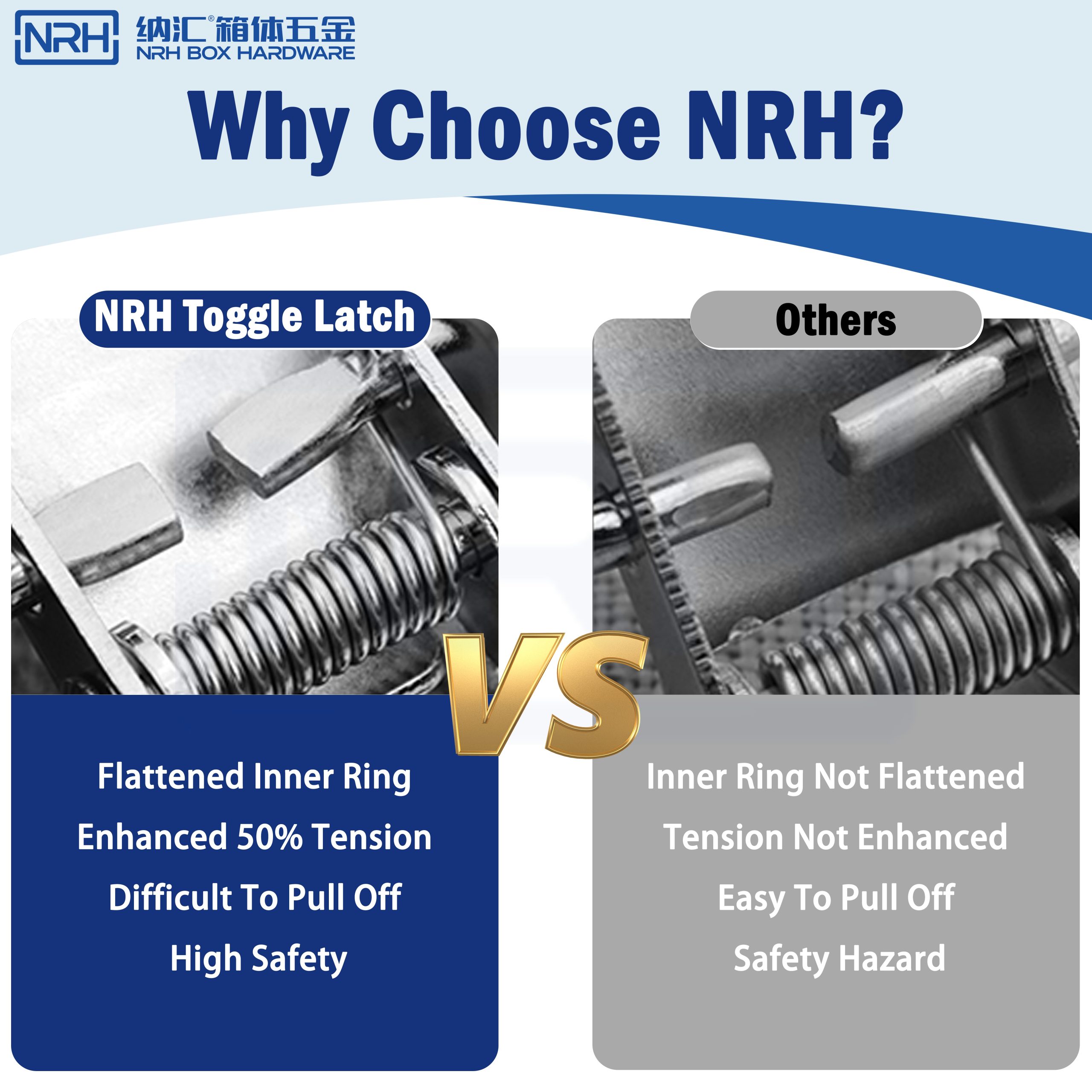 120mm Spring Loaded 304 SS Hasp Lock