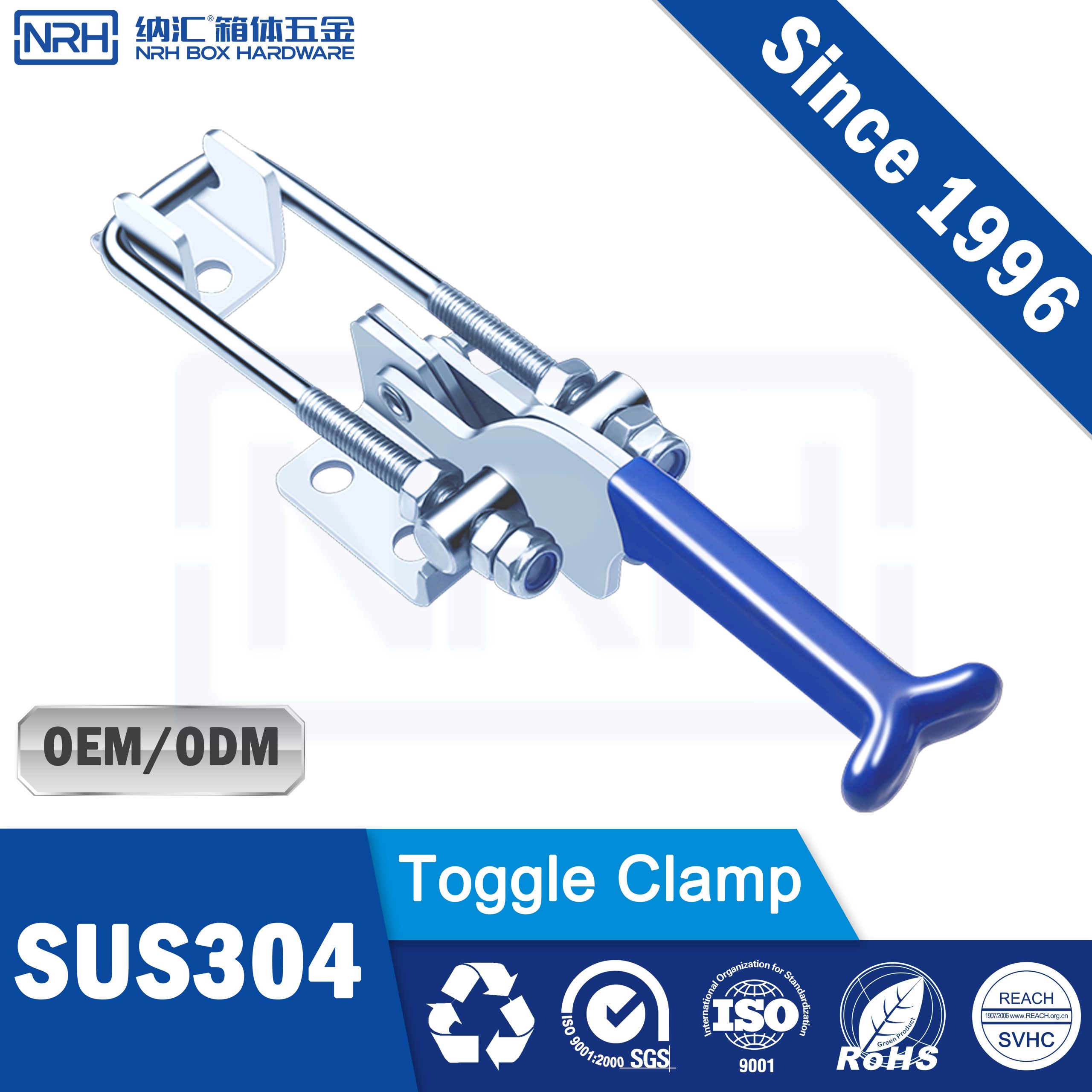 NRH 3101-180 Heavy Duty Toggle Clamp | SPCC Blue Zinc Plated Quick Release Clamp