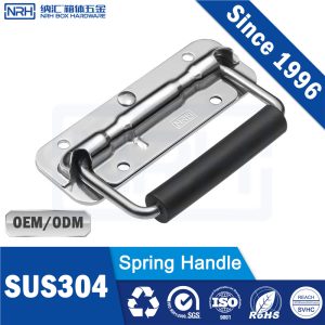 Stainless Steel Spring Handle with 80° Stop | Auto-Return for Tool Cases