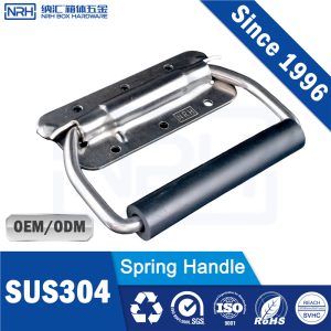 NRH 4213-121 Heavy Duty Spring Handle | SUS 304 Stainless Steel 80kg Load Toolbox Handle