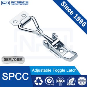 NRH 5607-104 Adjustable Toggle Latch SPCC Steel Blue Zinc Plating Screw Adjustment