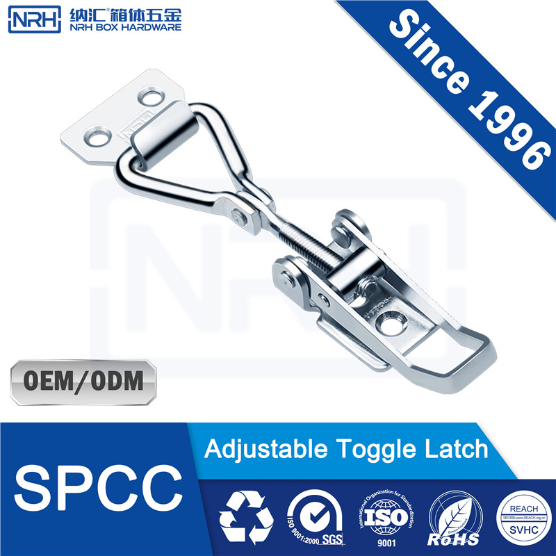 NRH 5607-104 Adjustable Toggle Latch SPCC Steel Blue Zinc Plating Screw Adjustment