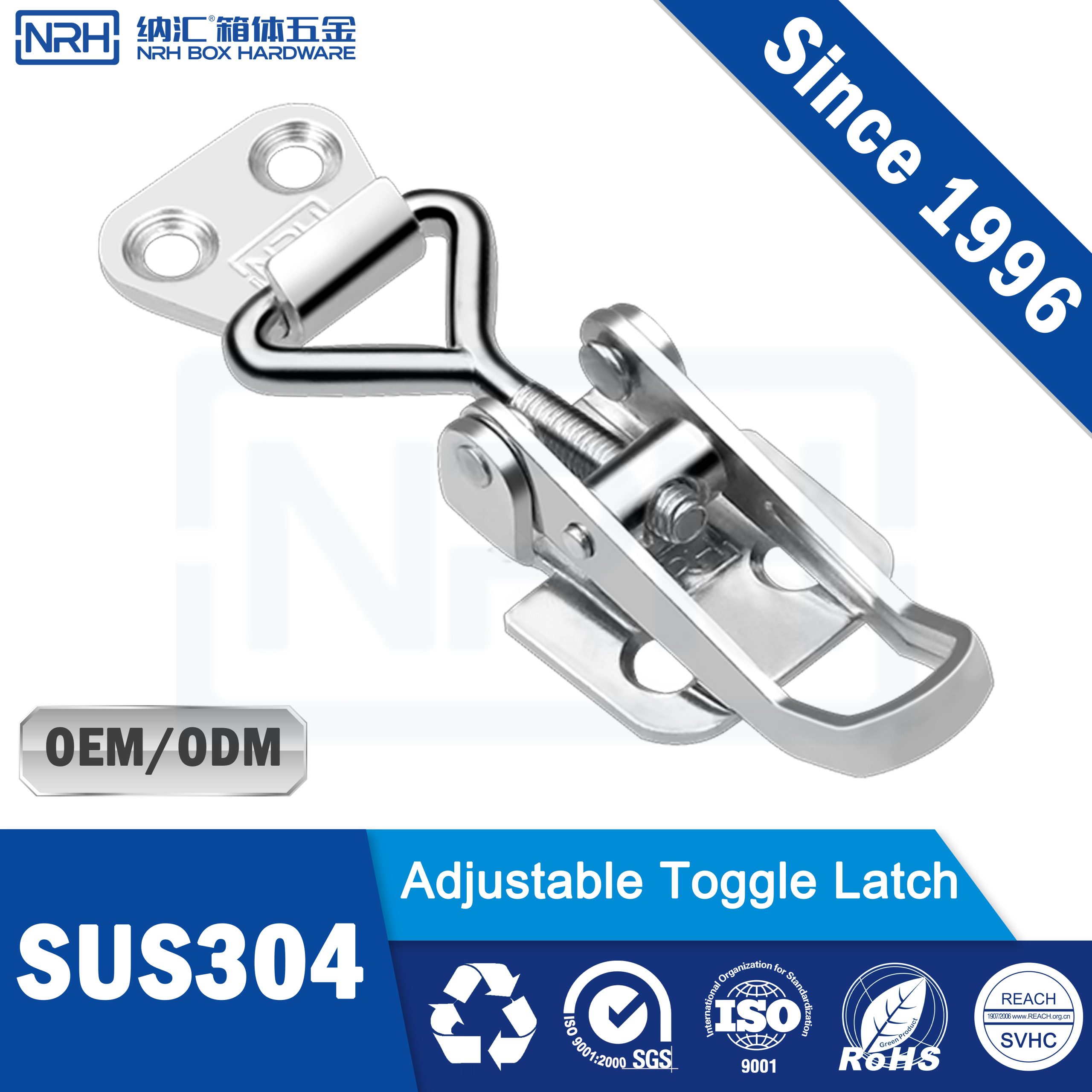 NRH 5610-69-KS Adjustable Toggle Latch | SUS304 Stainless Steel Draw Latch