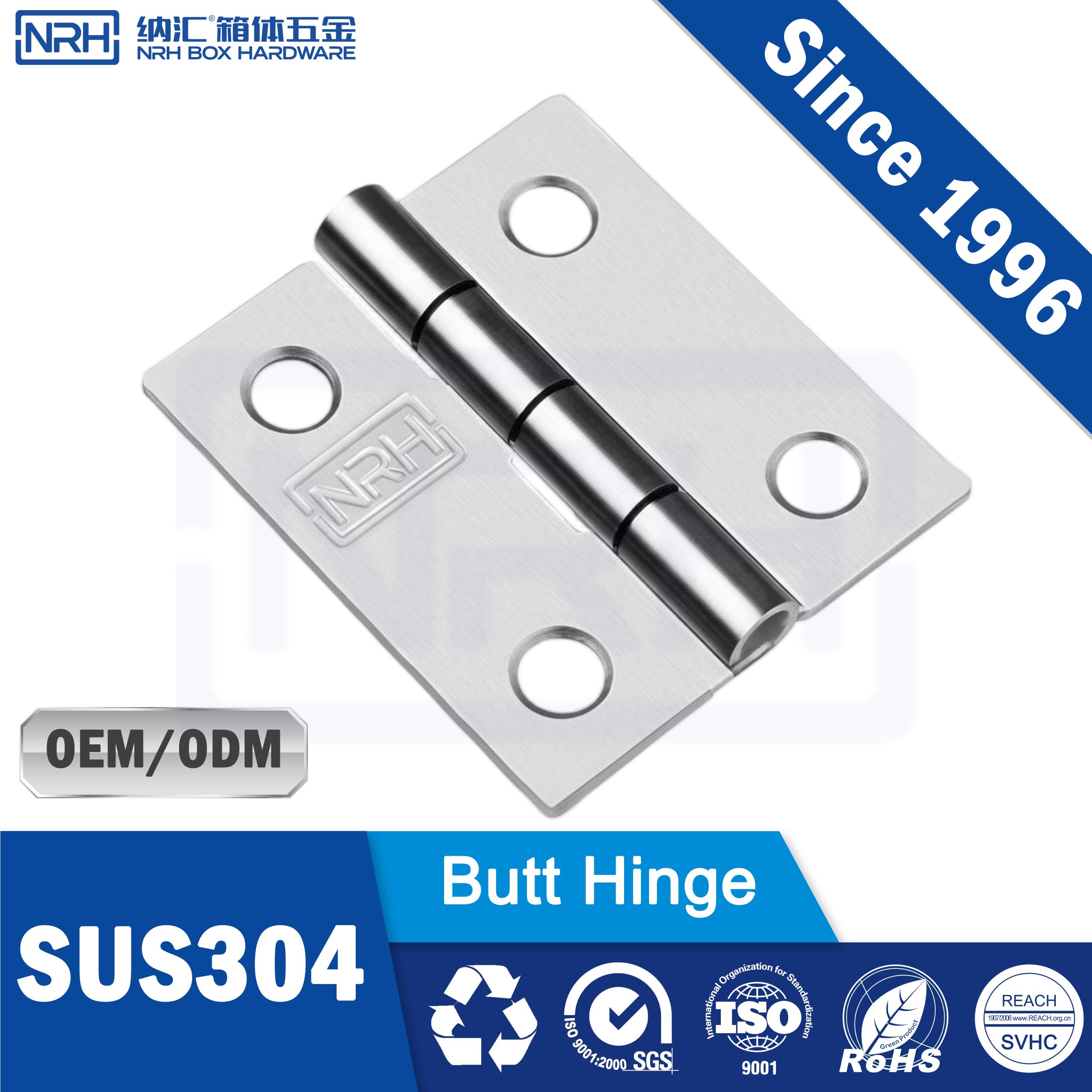 NRH 8403-25 Micro Stainless Steel Hinge | SUS 304 4kg Load for Small Enclosures