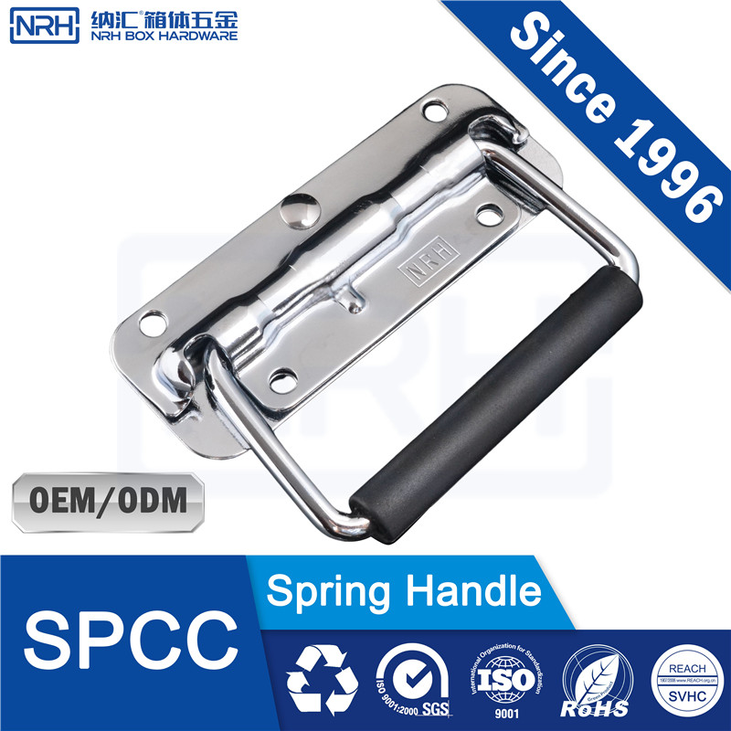NRH R4201-100 Spring Handle SPCC Steel Chrome Plating Rubber Grip