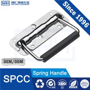 R4201-110 Heavy Duty Toolbox Spring Handle | 30kg Load, 61mm & 84.5mm Hole Spacing