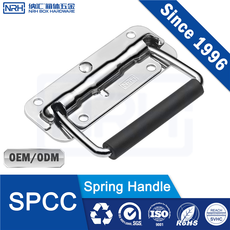 NRH R4201-110 Spring Handle SPCC Steel Chrome Plating Rubber Grip