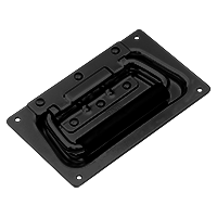 NRH 4101-132 Spring Loaded Flush Pull – Black Painted Carbon Steel 60kg Auto Retract
