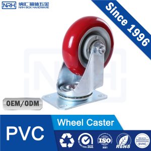 NRH 9209-100A Heavy Duty Swivel Caster – PVC Blue Zinc Plated High Load | Industrial Caster