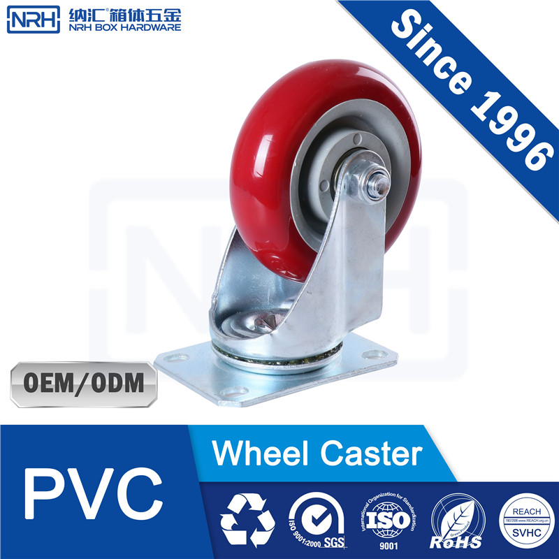 NRH 9209-100A Heavy Duty Swivel Caster – PVC Blue Zinc Plated High Load | Industrial Caster