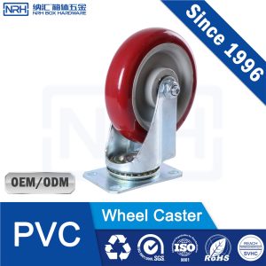 NRH 9209-125A Extra Heavy Duty Swivel Caster PVC Blue Zinc Plated Ultra High Load Industrial Caster