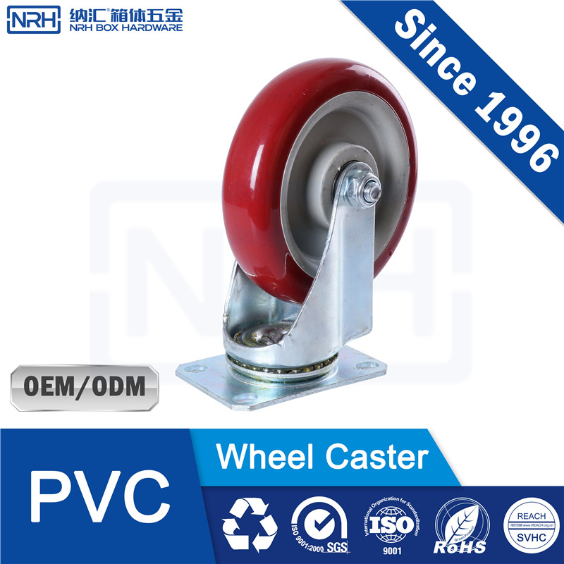 NRH 9209-125A Extra Heavy Duty Swivel Caster PVC Blue Zinc Plated Ultra High Load Industrial Caster
