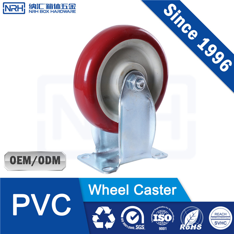 NRH 9209-125C Heavy Duty Rigid Caster-PVC Blue Zinc 130kg | Straight – Line Industrial Caster