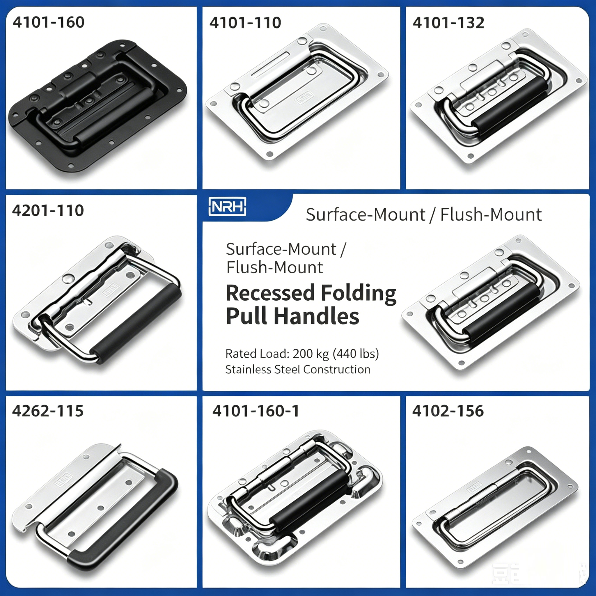 Spring Loaded Recessed Handles 4101-132-FE-CR - product comparison