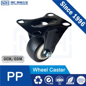 NRH 9201-38C Rigid Caster – PP Black 60kg Load | Industrial Caster