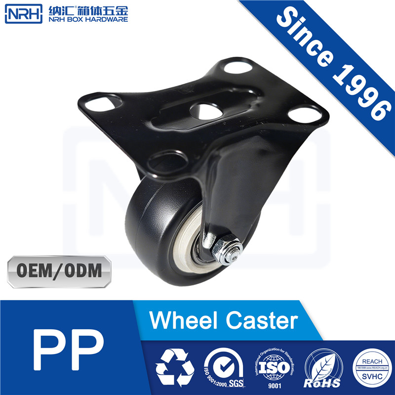 NRH R9201-50C Rigid Caster – PP Black High Load | Industrial Caster