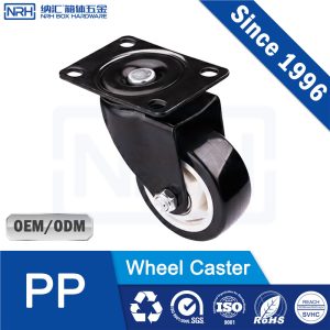 NRH R9201-75A Extra Heavy Duty Swivel Caster – PP Black Ultra High Load | Industrial Caster