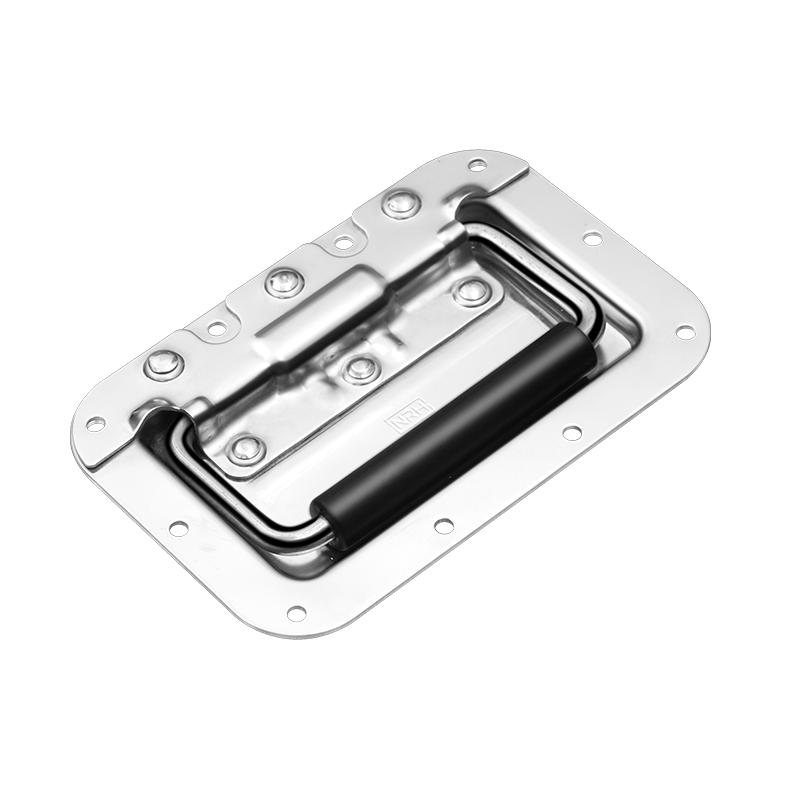 NRH 4101-160 recessed spring-loaded handle for touring cases - 80kg load capacity, chrome finish