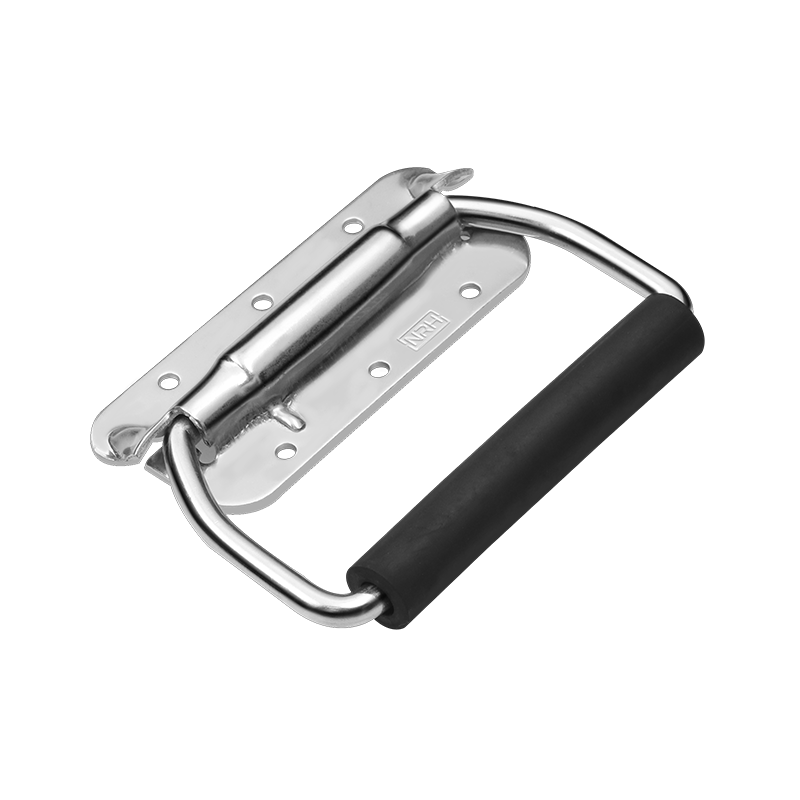 4213-121 stainless steel spring handle - 80kg load rating, spring-loaded auto-return