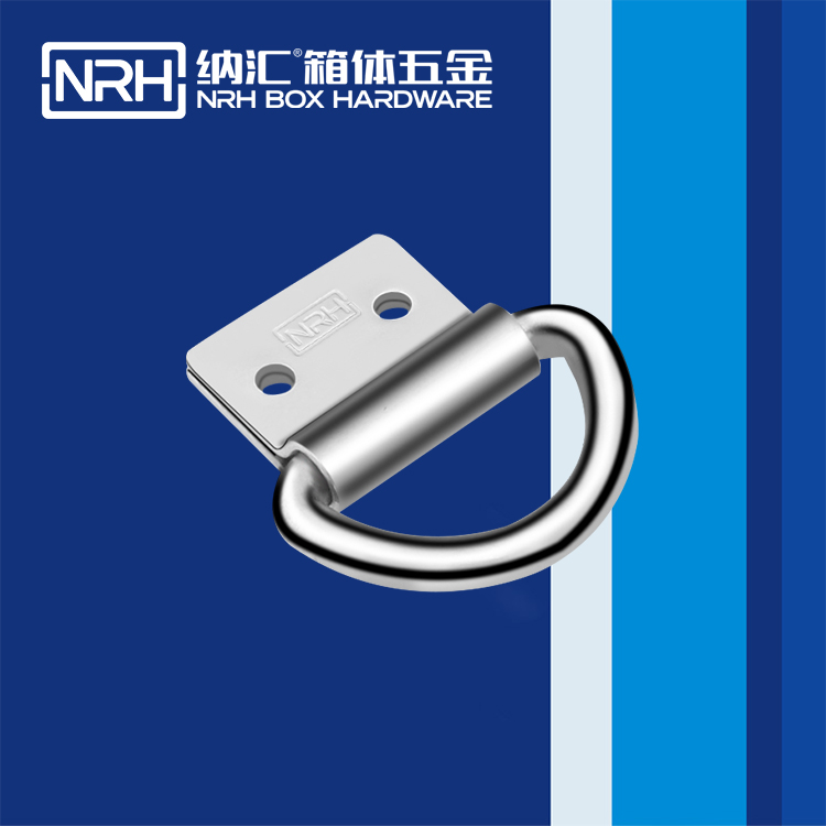 NRH 4361-44 stainless steel D-ring anchor with vibratory finish and 30 kg load rating