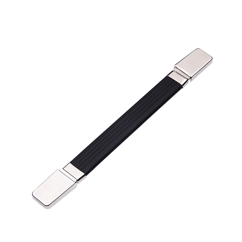 NRH 4513-286-PVC-BK rubber strap handle in black finish