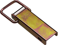 NRH 5401-122-KS long pattern square latch hook with yellow zinc plating for flight case and industrial safety latch applications