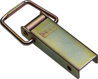 NRH 5402-100-KS long pattern square latch hook with yellow zinc plating for flight case and industrial safety latch applications