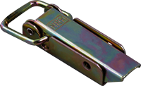 NRH 5404-75-KS-FE-CL compact mild steel safety latch hook yellow zinc plating for flight case and industrial case
