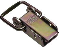 NRH 5406-57-KS-FE-CL ultra compact mild steel yellow zinc plated over center draw latch for mini flight case and small toolbox