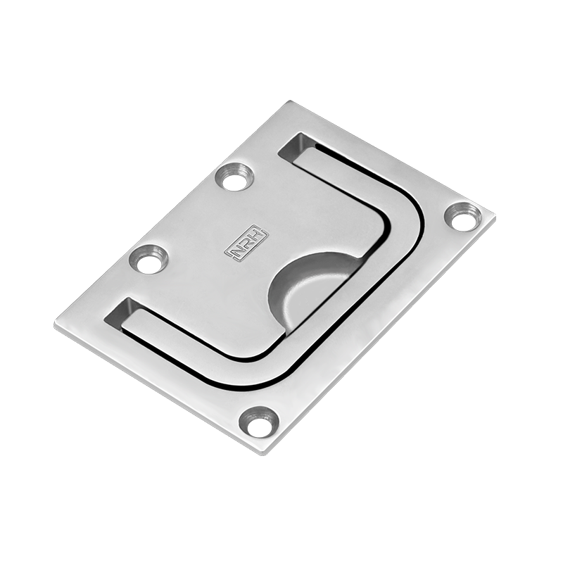 NRH 4111-76-S16-PG recessed folding handle in SUS316 stainless steel with powder coat finish, 76mm grip span for embedded installation