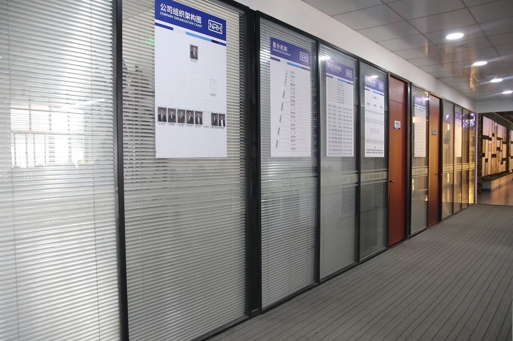NRH case hardware product samples on display at Guangzhou office showroom for customer evaluation