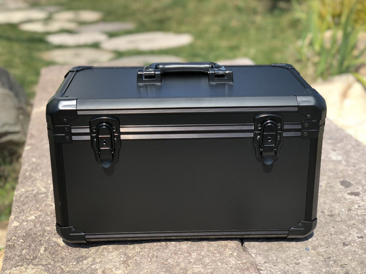 Veterinary equipment case with stainless steel handles, latches, hinges and corner protectors