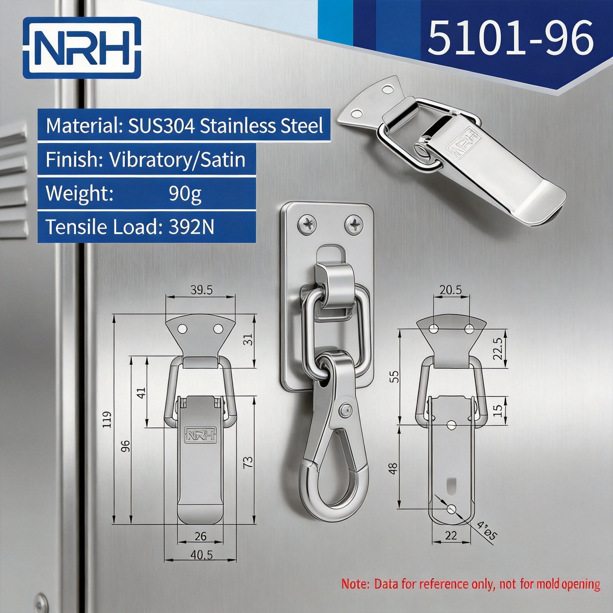 5101-96 toggle latch SUS304 vibratory finish
