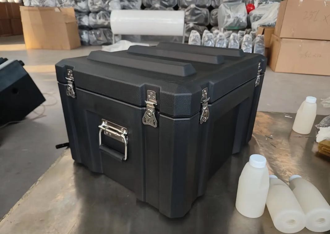 Rugged veterinary field medical case with stainless steel latches, handles and hinges