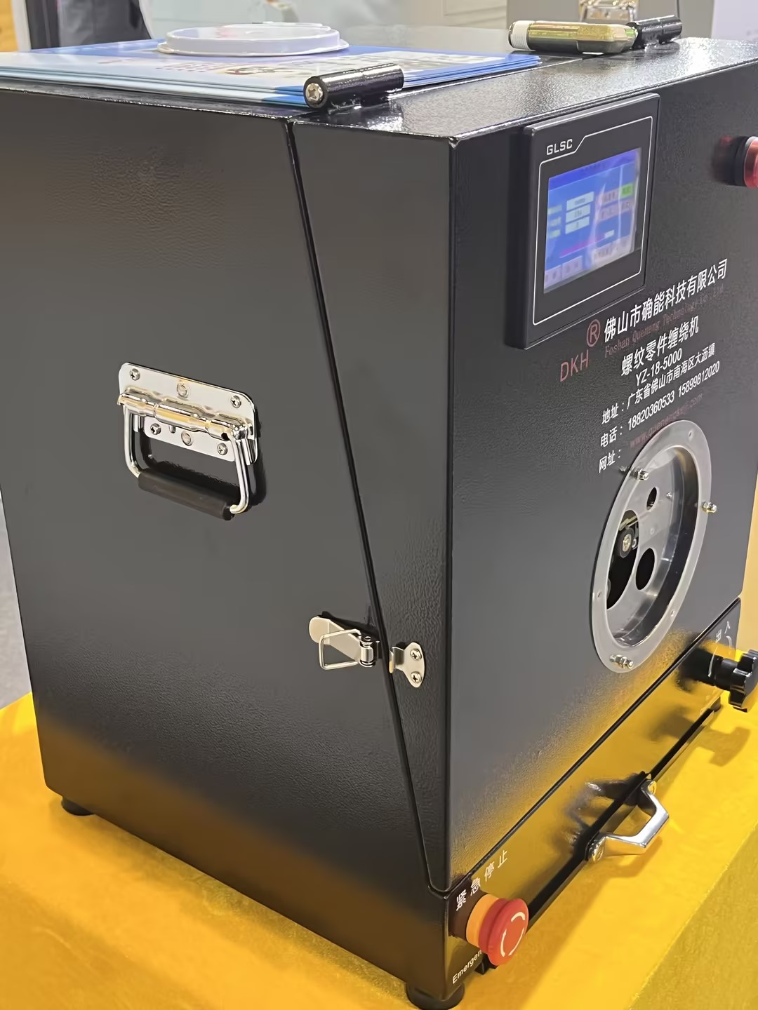Threaded parts winding machine with 304 stainless steel latch and folding handles