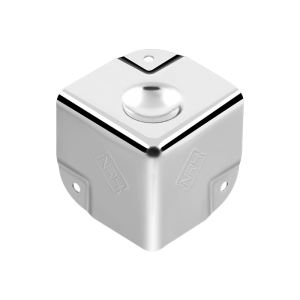 Flat Corner Protector 35mm Chrome Plated 3 Holes