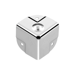 Chrome Plated Flat Corner Protector 40mm 3 Holes