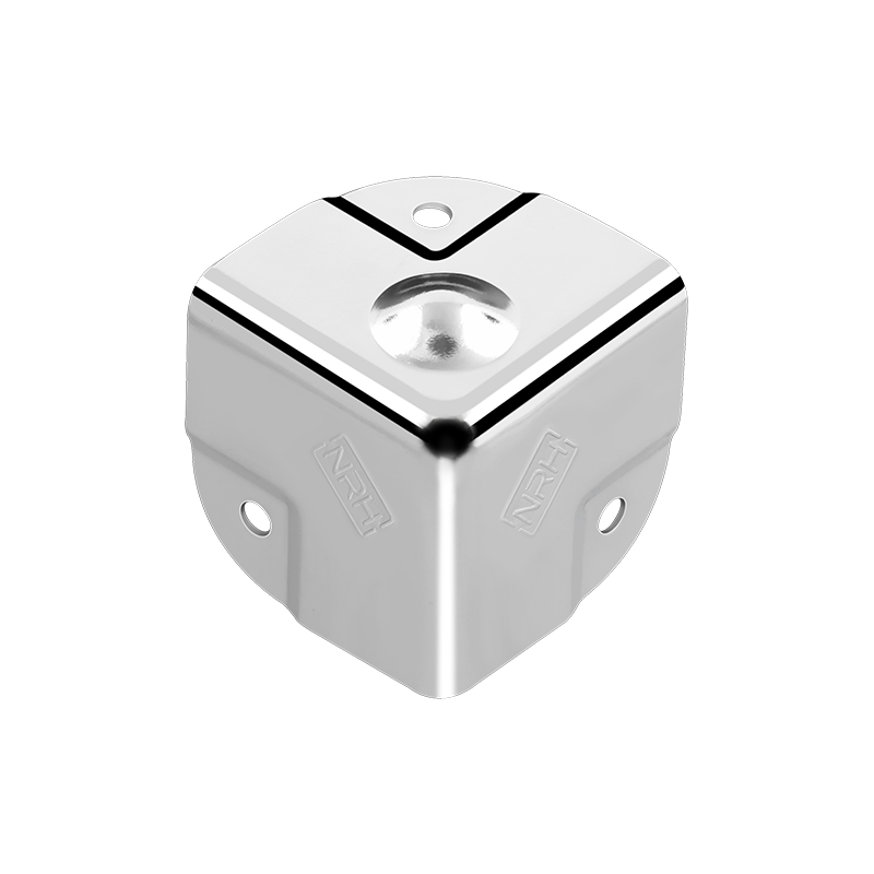 Chrome Plated Flat Corner Protector 40mm 3 Holes